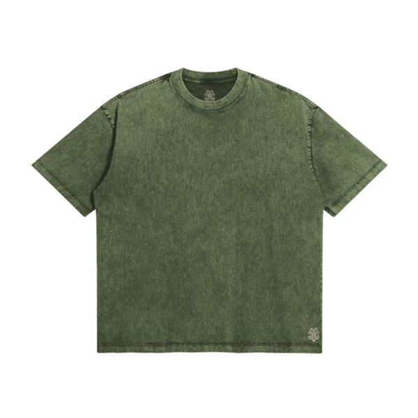 Oversized Heavyweight Cotton Snow Wash T-Shirt