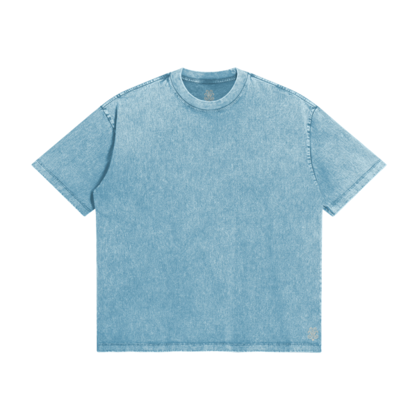 Oversized Heavyweight Cotton  Snow Wash T-Shirt