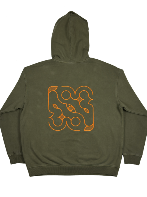 gthd2back Olive Green Oversized Hoodie
