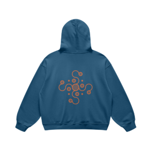 Kashmir Blue Oversized Hoodie